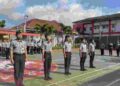 Karutan Batam Pimpin Apel Pagi Sekaligus Penyematan Kenaikan Pangkat Pegawai