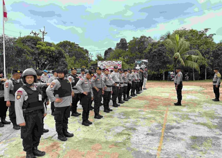 Polresta Barelang Gelar Apel Kesiapan Personil Antisipasi Permasalahan di Sembulang Galang