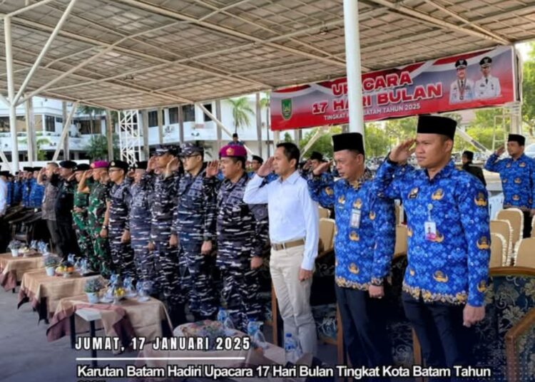Karutan Batam Hadiri Upacara 17 Hari Bulan Tingkat Kota Batam Tahun 2025
