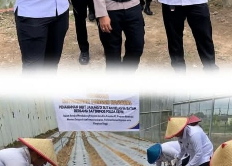 Rutan Batam dan Satbrimob Polda Kepri Dukung Ketahanan Pangan
