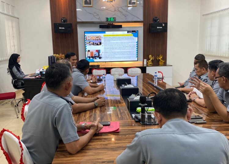 Pengarahan Dirjenpas, Kepala Lapas Batam Beserta Jajaran Mengikuti Secara Virtual
