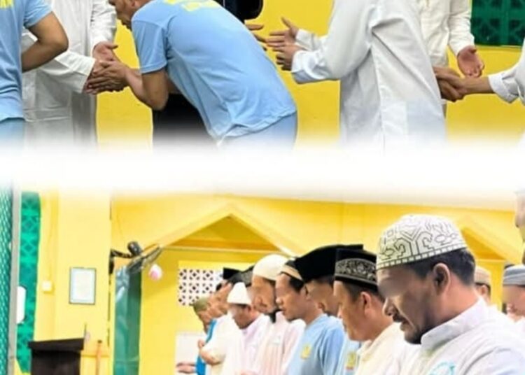 Petugas dan Warga Binaan Rutan Batam Khidmat Jalankan Shalat Tarawih dan Tadarus Quran
