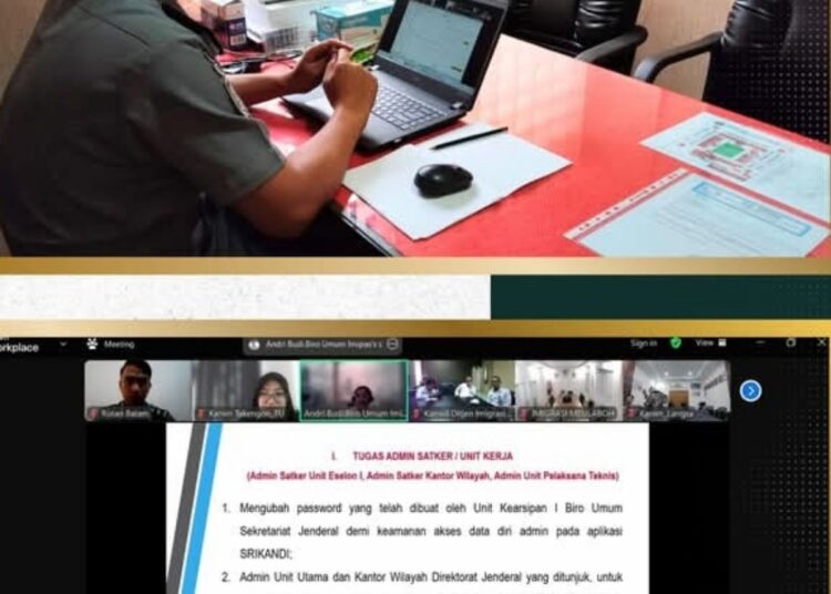 Rutan Batam Ikuti Bimtek Penggunaan Aplikasi SRIKANDI di Lingkungan Kanwil Ditjenpas Kepri