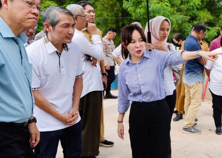 Wakil Kepala BP Batam Li Claudia Chandra Sidak Lokasi Penimbunan Sungai Permata Baloi