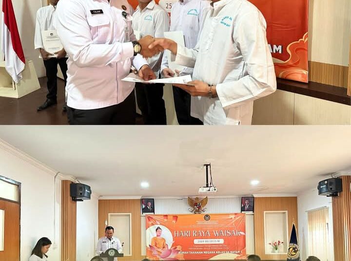 Rutan Batam Berikan Remisi Khusus Hari Raya Waisak 2569 BE/Tahun 2025