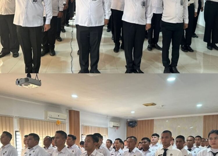 Rutan Batam Ikuti Apel Pagi Bersama Di Lingkungan Kemenko Kumham Imipas, Kemenkum, Kemenham, dan Kemenimipas Secara Virtual