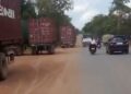 Kontainer Kuasai Jalan Yos Sudarso, Dishub Batam Bungkam