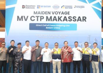 Hadiri Peresmian Pelayaran Langsung Batam–China, Wakil Ketua I DPRD Kota Batam Apresiasi PT Persero