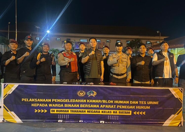 Rutan Kelas IIA Batam Gelar Razia Bersama Aparat Penegak Hukum, Dukung Pemberantasan Handphone Dan Narkoba
