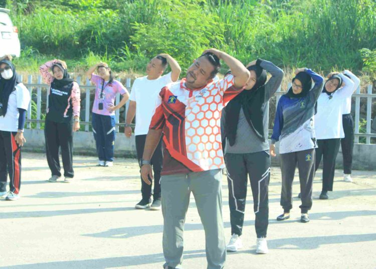 Pererat Silaturahmi, Pegawai LPKA dan LPP Batam Gelar Jalan Santai dan Senam Bersama