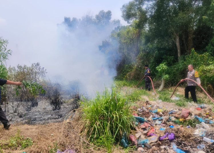 Respons Cepat Layanan Polisi 110, Personel Polsek Bulang Datangi Lokasi Dugaan Kebakaran Lahan