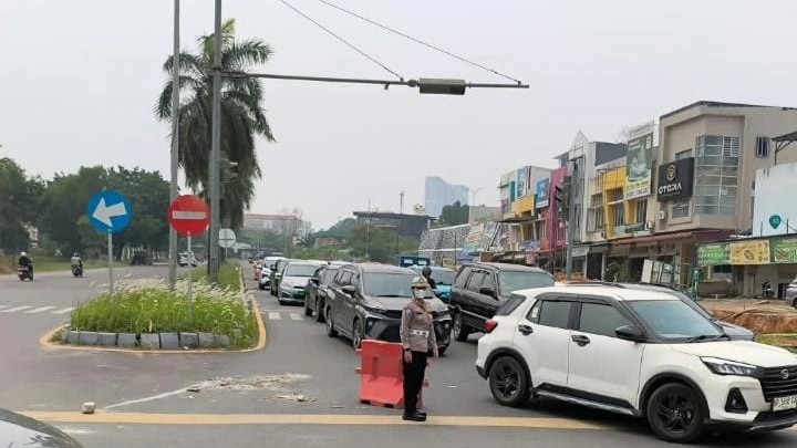 Satlantas Polresta Barelang Rekayasa Arus Lalu Lintas Untuk Cegah Kemacetan Akibat Blackout Di Kota Batam